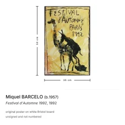 Poster für das Herbstfest von Miquel Barcelo, 1992
