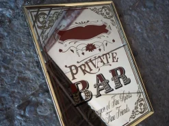 Private Bar Spiegelschild, 1980er