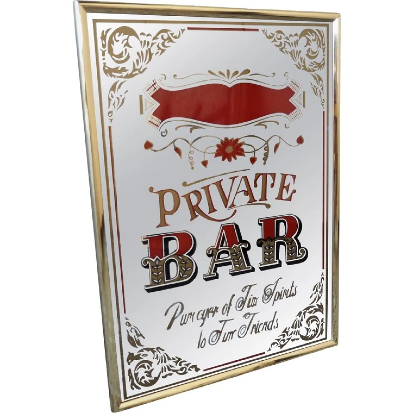 Private Bar Spiegelschild, 1980er
