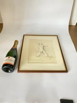 Raymond van Doren, Art Deco Akt, 1941, Zeichnung auf Papier, gerahmt