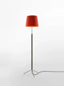Room G3 Stehlampe in Rot & Chrom von Jume Sans