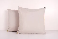 Rosa Seiden Ikat Samt Bronze Kissenbezüge, 2er Set