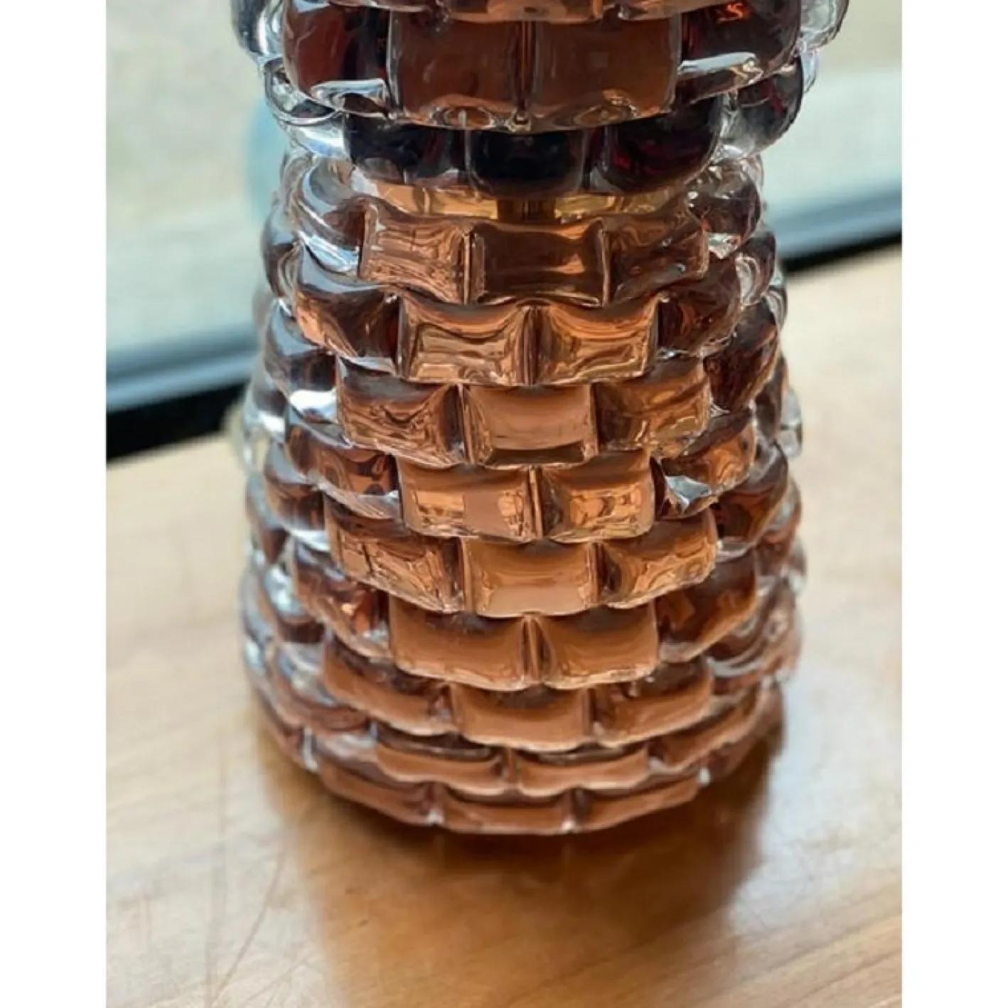 Rostrato Fumè Murano Glas Tischlampe von Simong