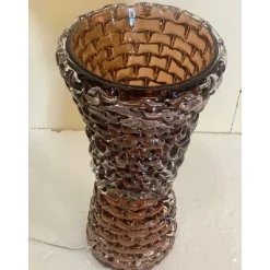 Rostrato Fumè Murano Glas Tischlampe von Simong