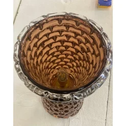 Rostrato Fumè Murano Glas Tischlampe von Simong