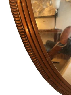 Runder Art Deco Spiegel, Frankreich, 1930er