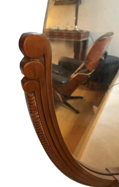 Runder Art Deco Spiegel, Frankreich, 1930er