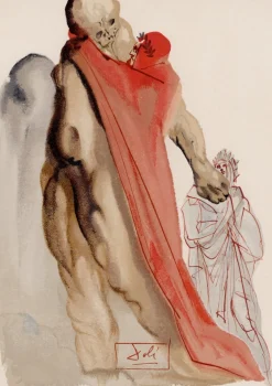 Salvador Dali, Vergils Vorwurf, 1964, Original Holzschnitt