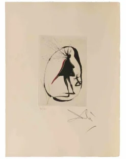 Salvador Dalì, Silhouette, 1960er, Radierung