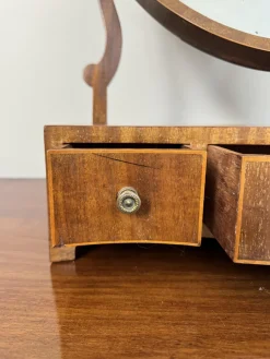 Schminktisch Spiegel mit Holzrahmen und Aufbewahrung