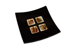 Schwarze Dodezona R25 Schale aus Muranoglas von Stefano Birello für VéVé Glas