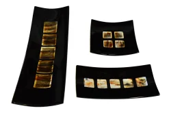 Schwarze Dodezona R25 Schale aus Muranoglas von Stefano Birello für VéVé Glas
