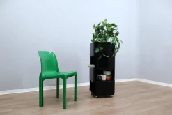 Schwarzer Modularer Componibili 4970 Servierwagen von Anna Castelli Ferrieri für Kartell, 1960er
