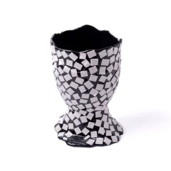 Schwarz-weiße Rock Vase von Gaetano Pesce für Fish Design