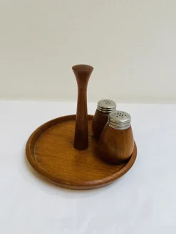 Schwedisches Salz & Pfeffer Set aus Teak von K. Holmberg, 1960er, 3er Set