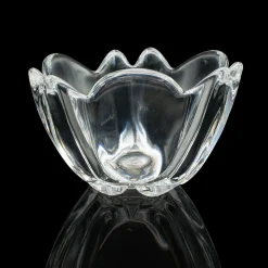 Schwedische Vintage Schale in Lilienform aus Kunstglas von Orrefors, 1970er