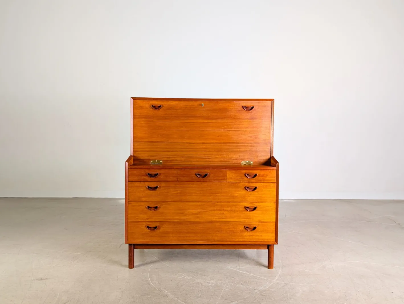 Sekretär aus Teak von Peter Hvidt & Orla Mølgaard-Nielsen für Søborg Møbelfabrik