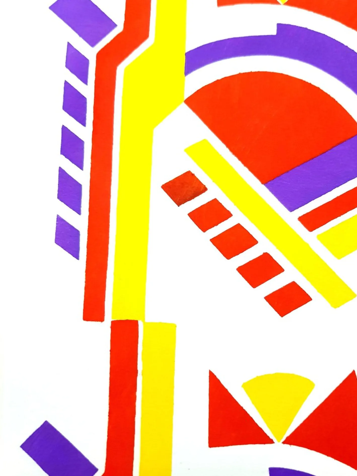 Serge Gladky - Bunte Art Deco Komposition - Original Pochoir C.1925