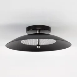 Signal Deckenlampe in Schwarz & Nickel von Shaun Kasperbauer für Souda