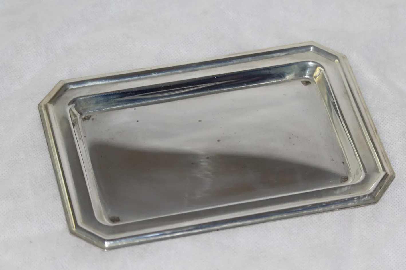 Silberner Toastständer mit Tablett, 1950er
