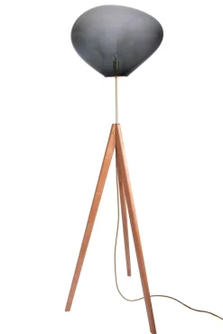 Silberne Stati X Stehlampen in Rauchglas von Eloa, 2er Set