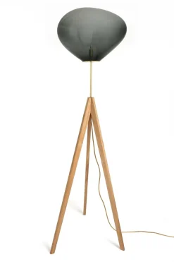 Silberne Stati X Stehlampen in Rauchglas von Eloa, 2er Set