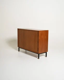 Skandinavisches Vintage Sideboard aus Eiche mit Rolltür, 1960er