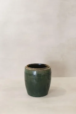 Smaragdgrüner Vintage Topf