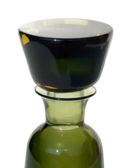 Sommerso Flasche aus Muranoglas von Flavio Poli für Seguso, 1950er