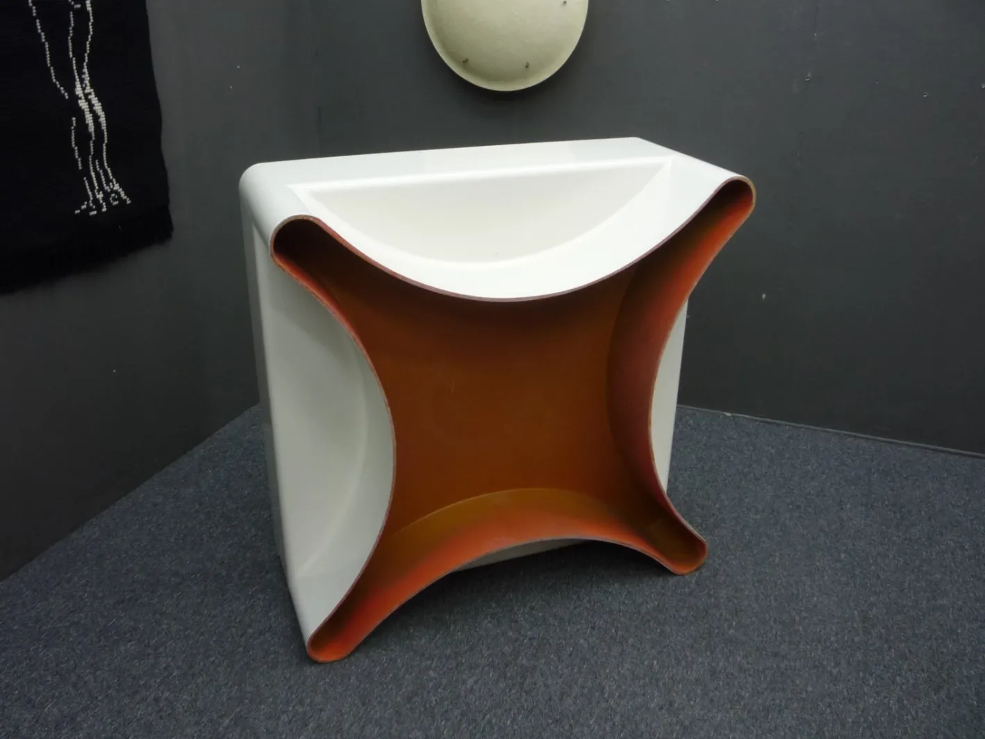 Space-Age Fiberglas Blumenbehälter von Vissmann, 1982er