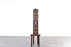 Spanischer Stuhl mit Hoher Rückenlehne mit Jesus & Jüngern von Ormecasa, 1970er