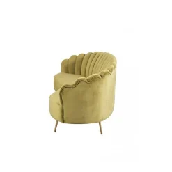 Spanisches Drei-Sitzer Sofa aus grünem Samt von Spanish Manufactory