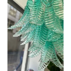 Szenografischer grüner Felci Murano Glas Kronleuchter von Simoeng