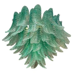 Szenografischer grüner Felci Murano Glas Kronleuchter von Simoeng