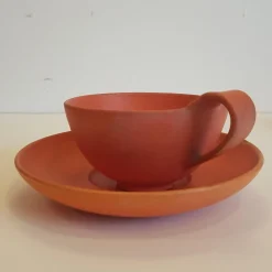 Tasse mit Untertasse von Svend Hammershøi für Kähler, 1930er, 2er Set