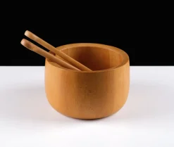 Teak Salatschüssel und Geschirr von Richard Nissen, Dänemark, 1962, 3er Set