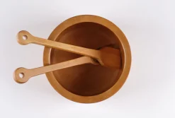 Teak Salatschüssel und Geschirr von Richard Nissen, Dänemark, 1962, 3er Set