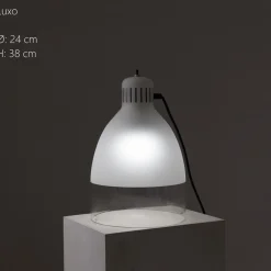 Tischlampe aus Glas von Luxo, 1980er