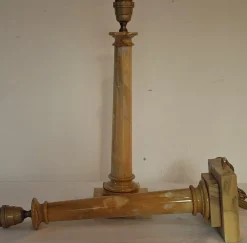 Tischlampen aus Marmor, 1970er, 2er Set