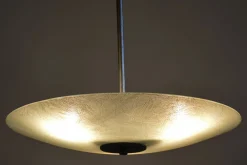 Tschechischer Bauhaus Kronleuchter aus Chrom, Stahl und Milchglas, 1940er