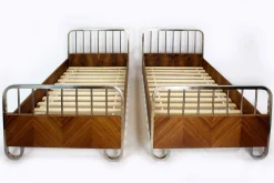 Tschechoslowakische Bauhaus Einzelbetten, 1930er, 2er Set