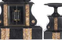 Uhr Garnitur Set, 19. Jahrhundert, 3er Set