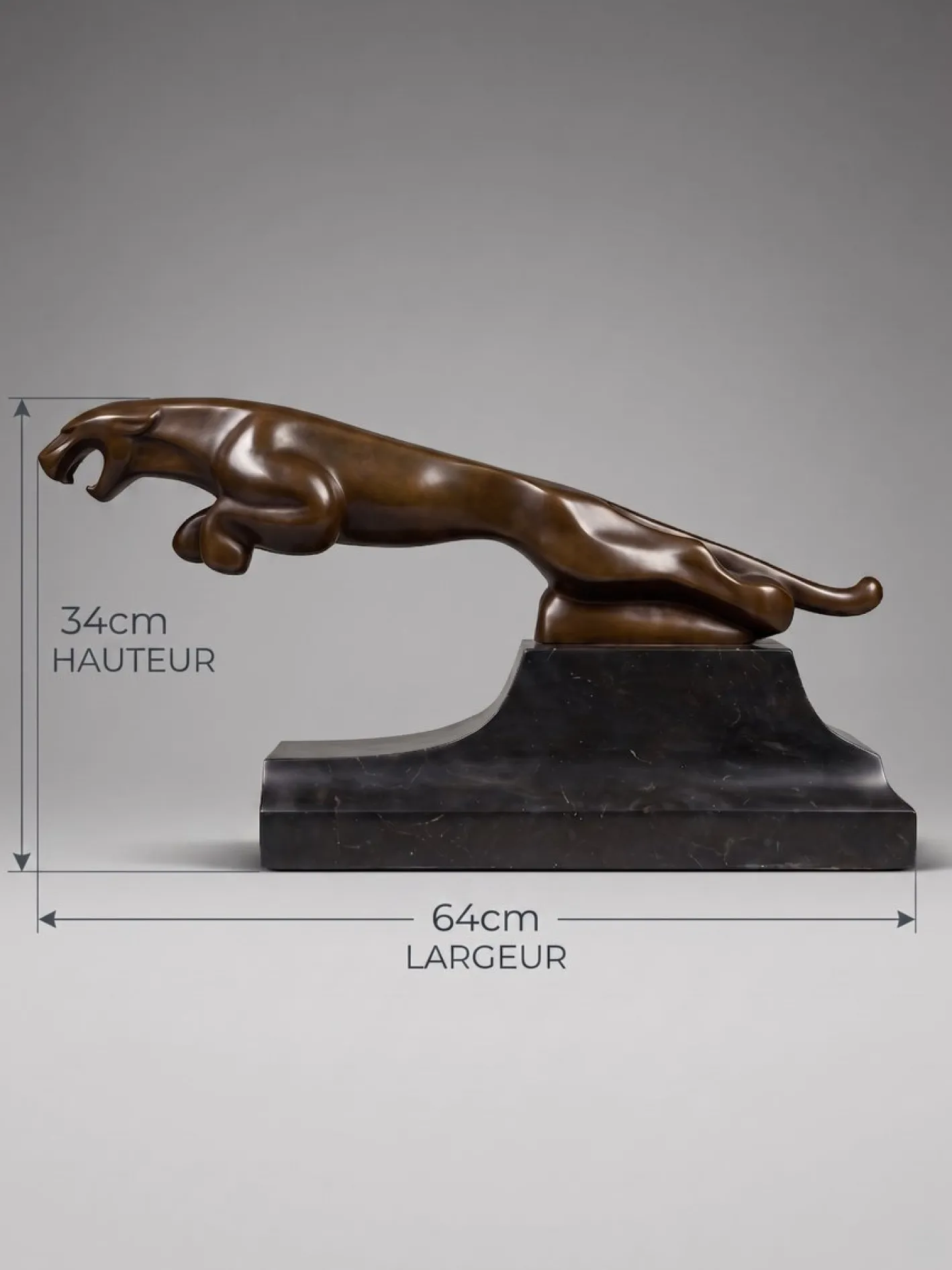 Unbekannt, Panther Skulptur, 2000er, Bronze
