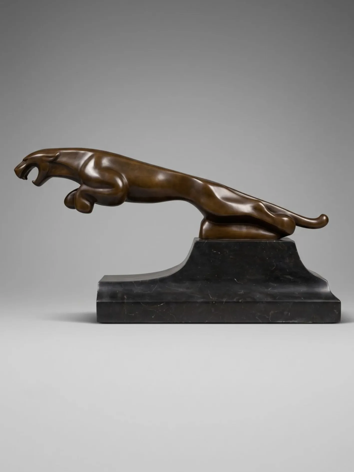 Unbekannt, Panther Skulptur, 2000er, Bronze