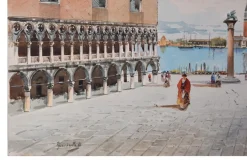 Venedig, Piazza San Marco - Originales Aquarell von A. Guidotti Frühem 20. Jahrhundert