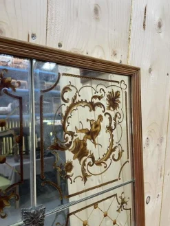 Venezianischer Jugendstil Bistro oder Brasserie Spiegel aus Eglomisé Glas