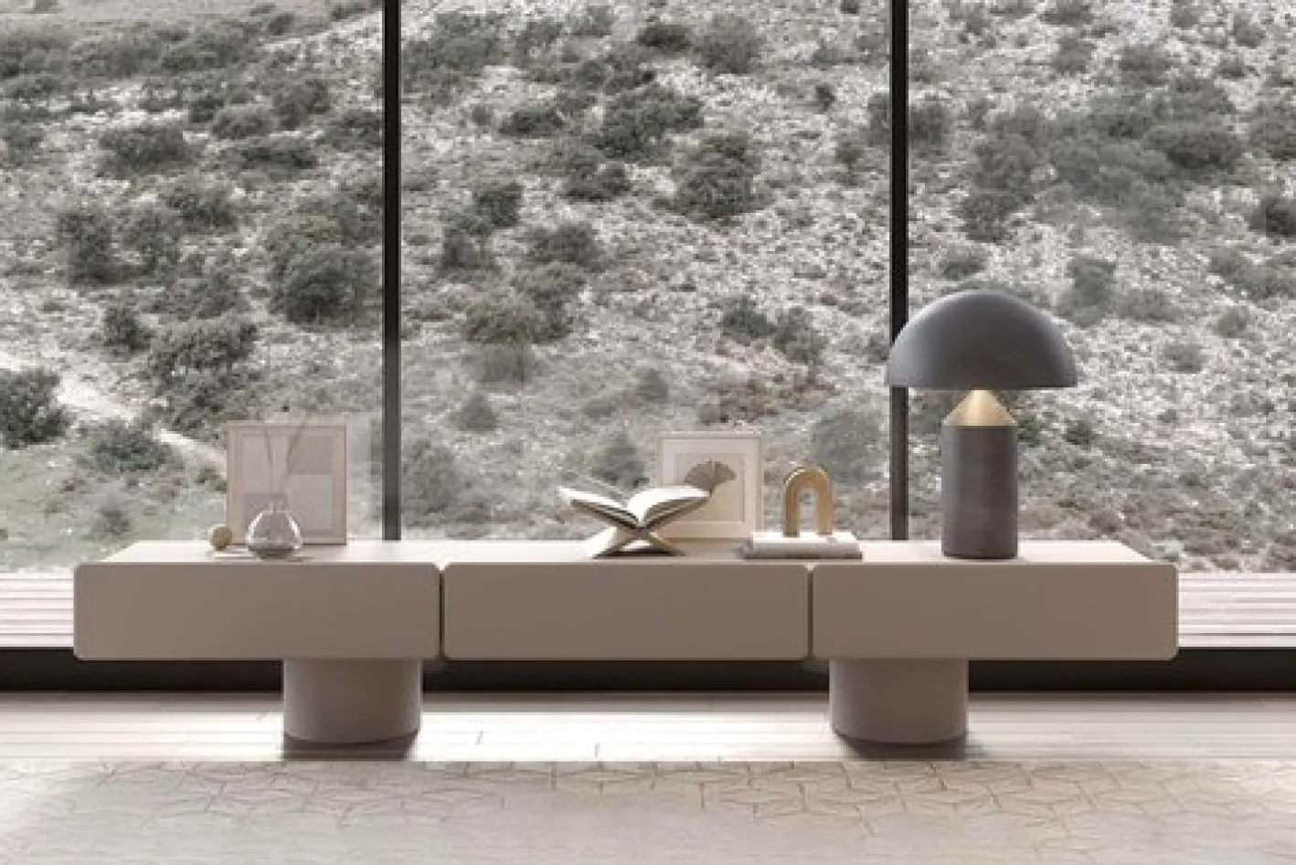 Venus Sideboard mit 4 abgerundeten Türen von Ultramobili