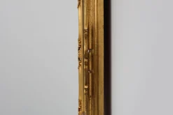 Vergoldeter Französischer Quadratischer Vintage Spiegel im Barockstil, 1950er