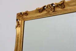 Vergoldeter Französischer Quadratischer Vintage Spiegel im Barockstil, 1950er