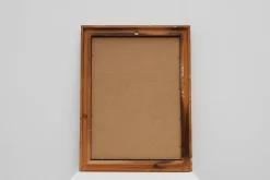 Vergoldeter Französischer Quadratischer Vintage Spiegel im Barockstil, 1950er